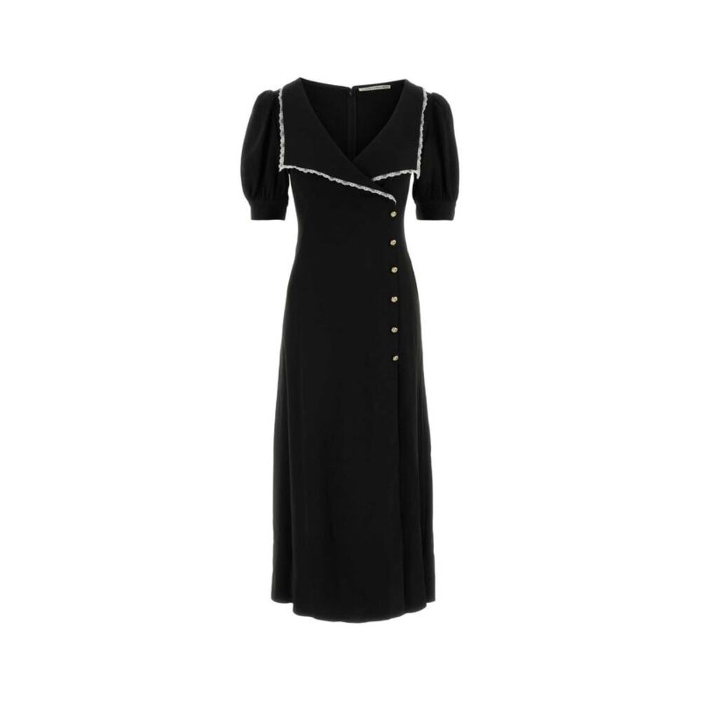 Alessandra Rich Women Black Stretch Cady Dress